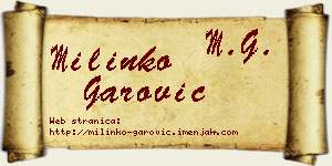 Milinko Garović vizit kartica